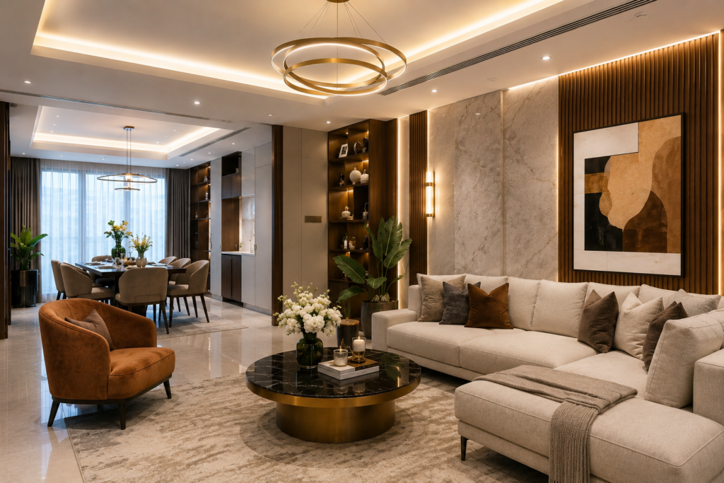 Modern luxury residential interior design in Bangladesh